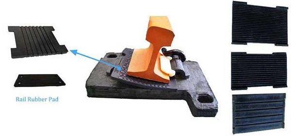 rail rubber pad rail rubber pad